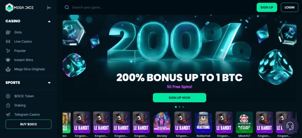 10 Best Crypto Casino for Play-To-Earn Games 6 Mega Dice