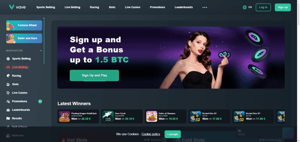 9 Best Crypto Casinos for Lightning Network Payments 4 Vave Casino