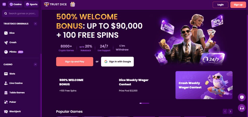 9 Best Crypto Casinos for Lightning Network Payments 2 TrustDice