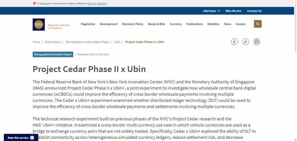 Project Cedar x Ubin