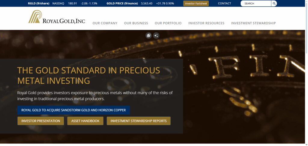 8 Best Gold Mining Stocks in 2026 to Watch for Strong Returns 6 Royal Gold Inc.