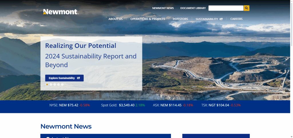 8 Best Gold Mining Stocks in 2026 to Watch for Strong Returns 2 Newmont Corporation