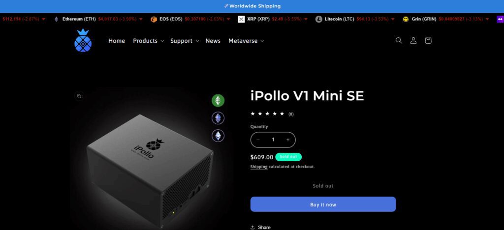10 Best Bitcoin Miners & Crypto Mining Rigs for 2026 11 iPollo V1 Mini SE
