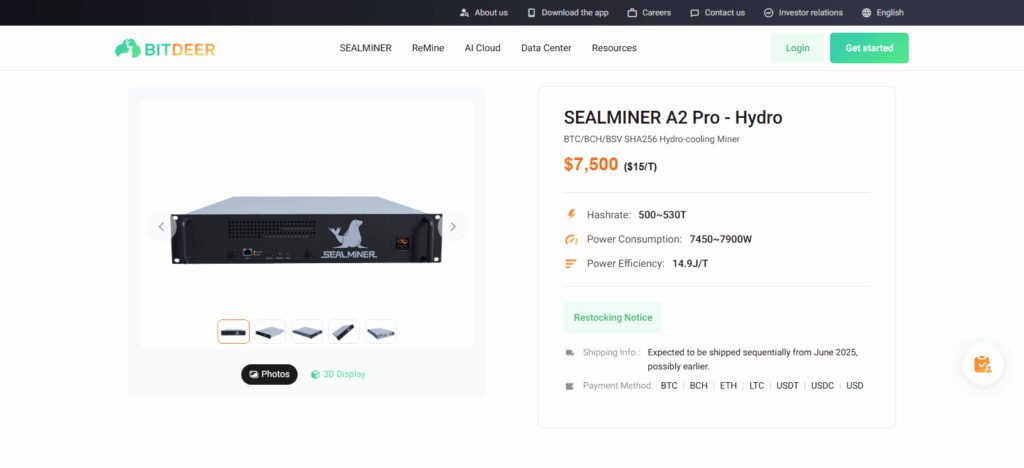 10 Best Bitcoin Miners & Crypto Mining Rigs for 2026 5 Bitdeer SealMiner A2 Pro Hydro