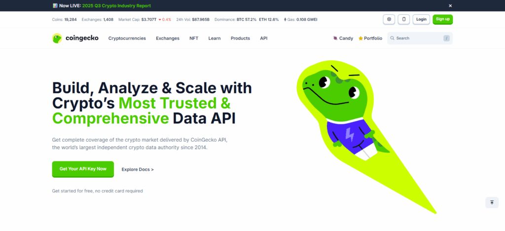 10 Top Memecoin Trading APIs for Real-Time Data & Automated Trading 7 CoinGecko API