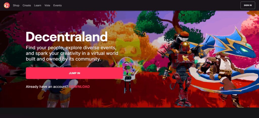 10 P2E NFT Games Follow in 2025 9 Decentraland