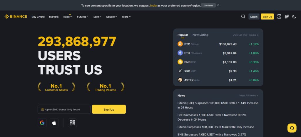 10 Best Bybit Alternatives In Europe In 2026 3 Binance – Best for Liquidity and Altcoin Access