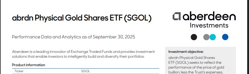 abrdn Physical Gold Shares ETF (SGOL)