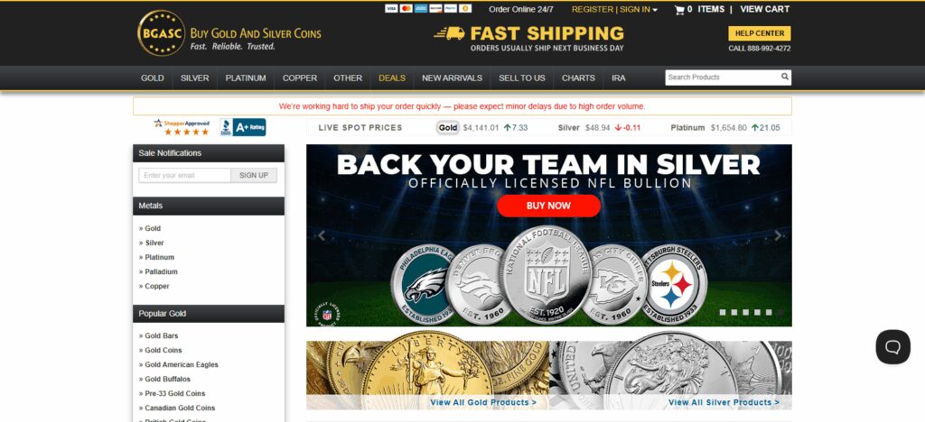 Buy Gold and Silver Coins (BGASC)