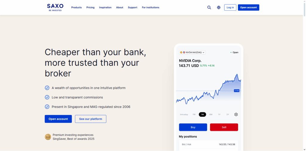 10 Best Forex Brokers with Variable Spread for Tight Trading Costs & Fast Execution 9 Saxo Bank