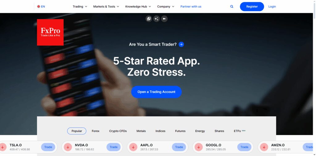 10 Best Forex Brokers for African Stablecoin Users 9 FXPro