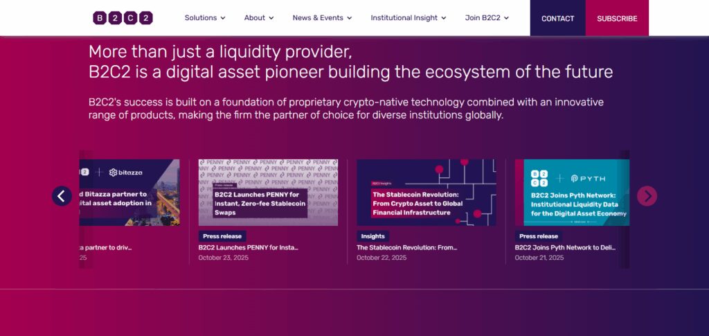 10 Best Stablecoin Liquidity Providers (OTC) 4 B2C2