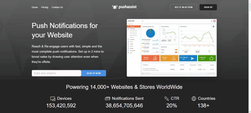 10 Best Push notification services for Wordpress 9 PushAssist