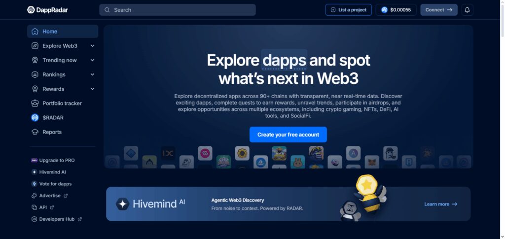 10 Best Web3 Browsers with In-Built On-Chain Security Alerts 6 DappRadar Browser