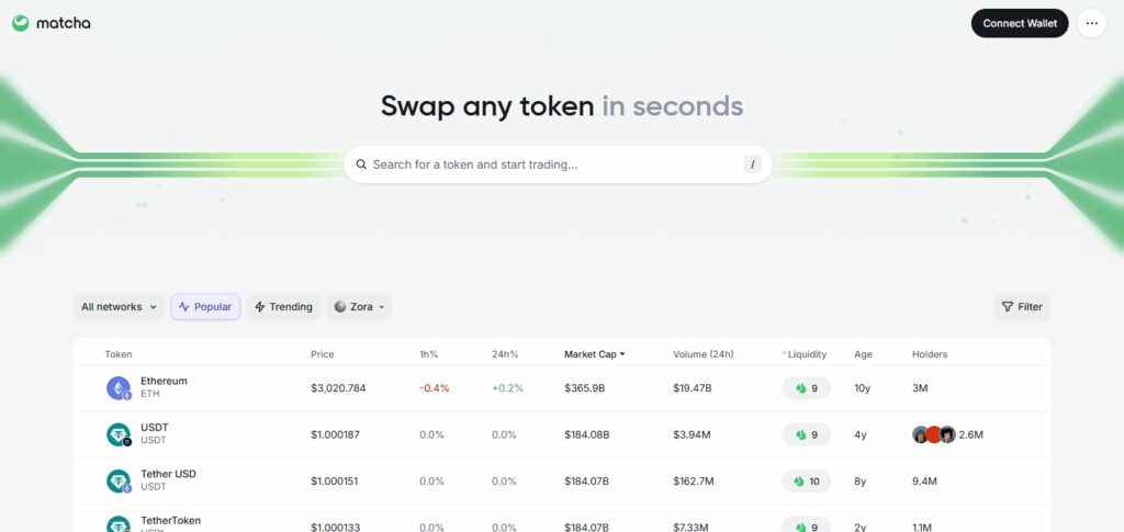 10 Best Crypto Exchange Liquidity Aggregators (Advanced Market Depth) 4 Matcha (by 0x)