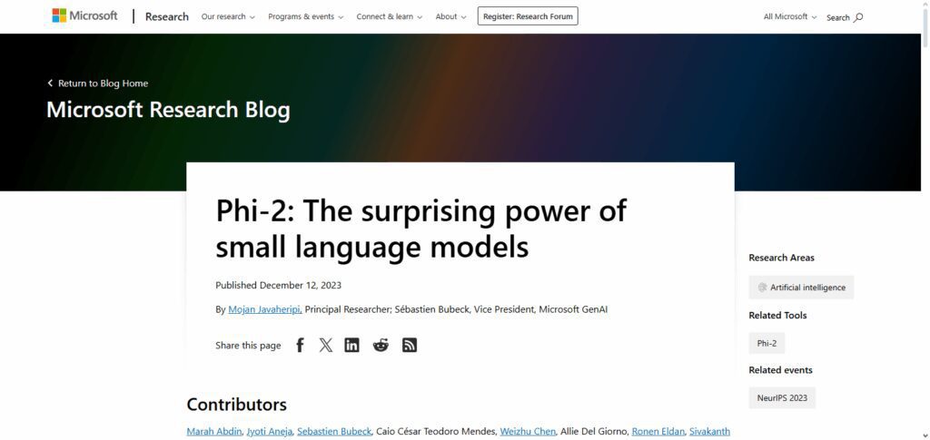 10 Small Language Models for Web3 Leaders 4 Phi‑2 (Microsoft Research)