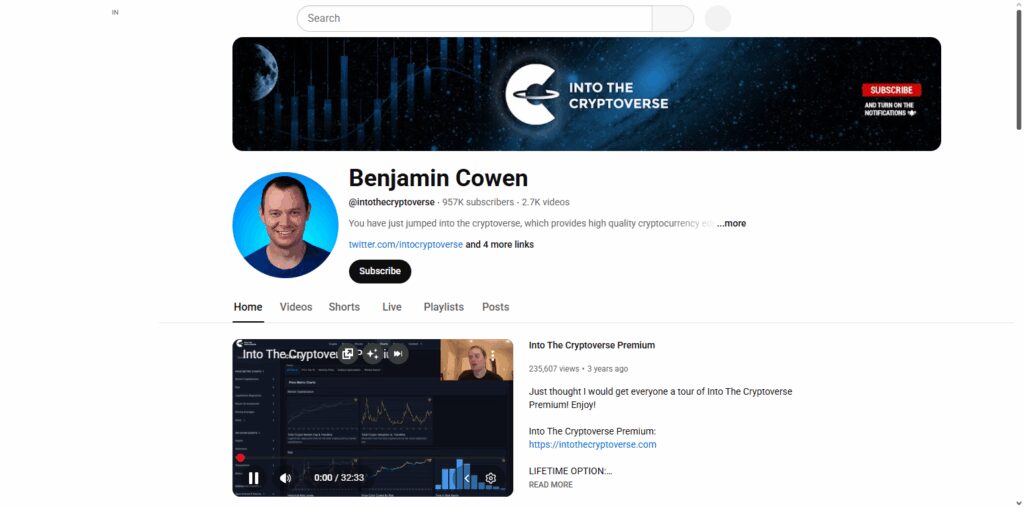 10 YouTube Channels Every Crypto and Forex Trader Should Follow 11 Benjamin Cowen