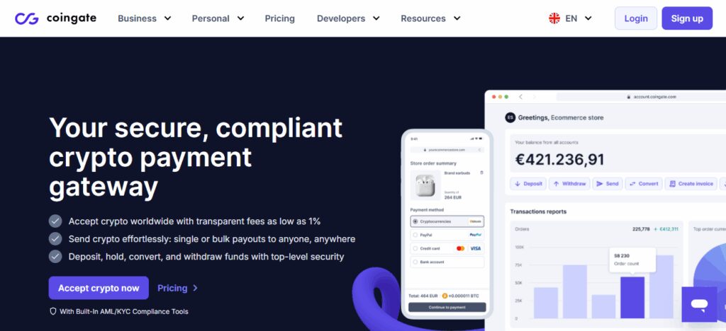 10 Best Crypto & Fiat Payment Gateways in Armenia 2026 6 CoinGate