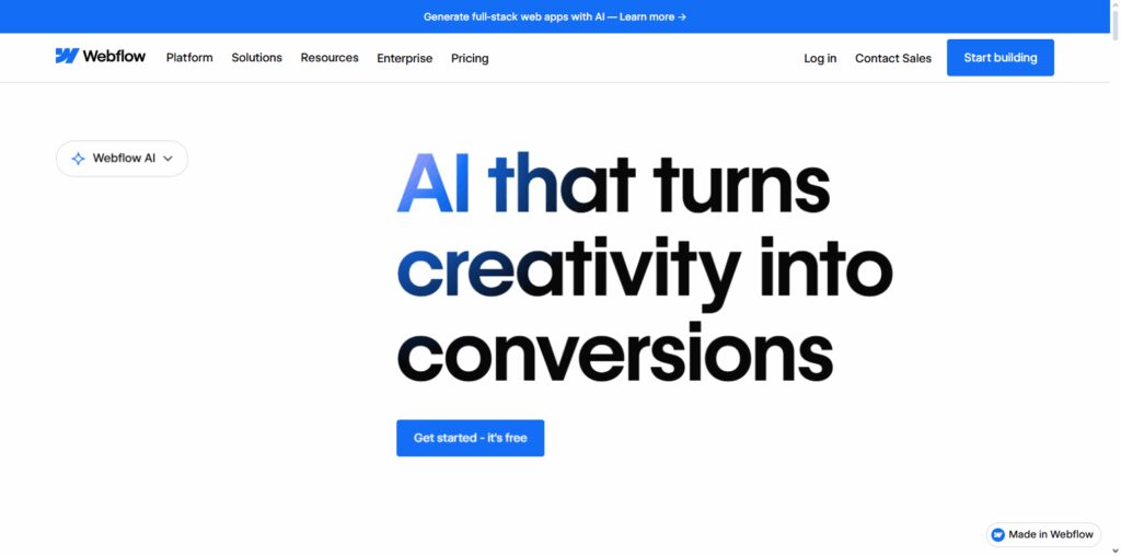 11 Best No-Code AI Website Builders in 2026 3 Webflow AI