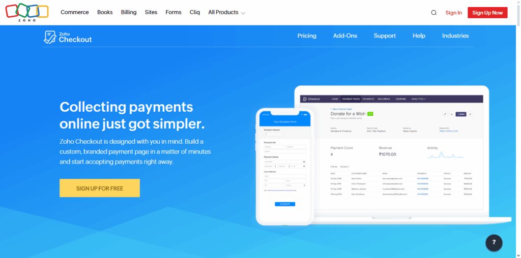 Zoho Checkout