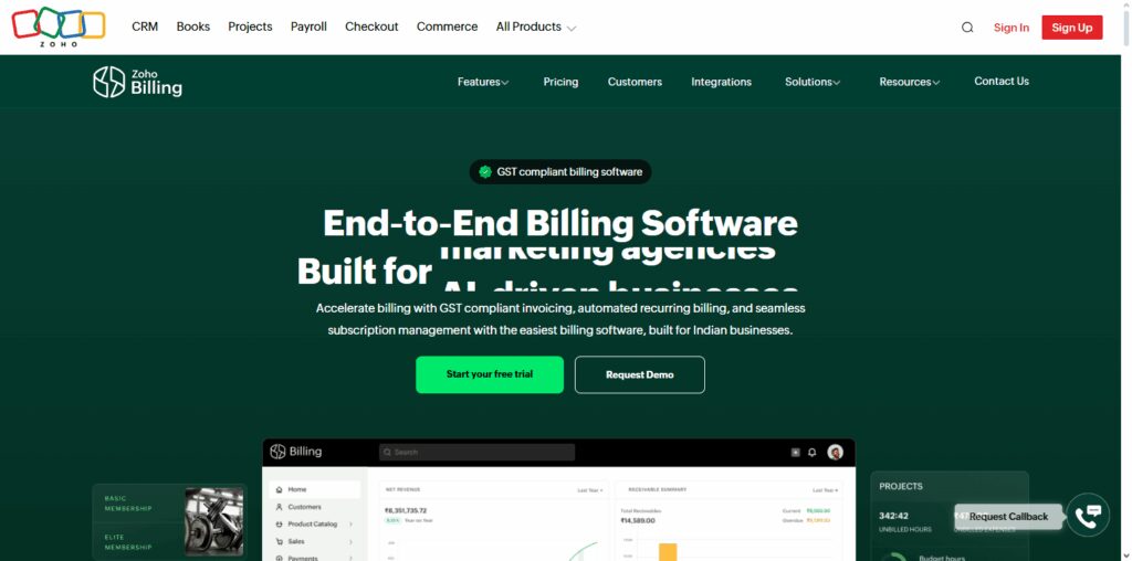 Zoho Subscriptions