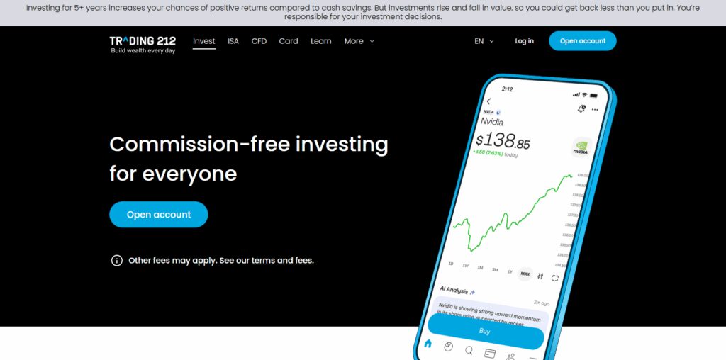 10 Best Brokers for User Experience 9 Trading 212