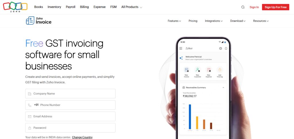 Zoho Invoice
