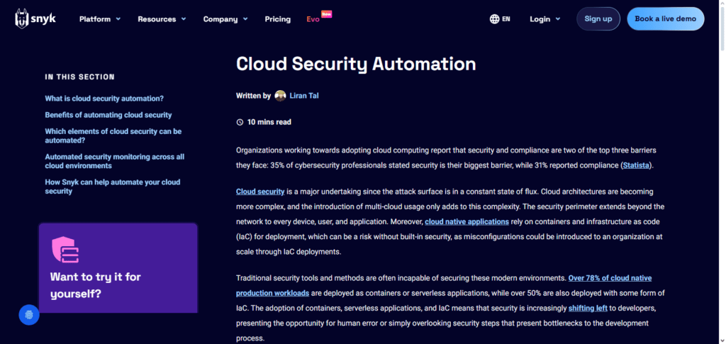 Snyk Cloud Workload Protection