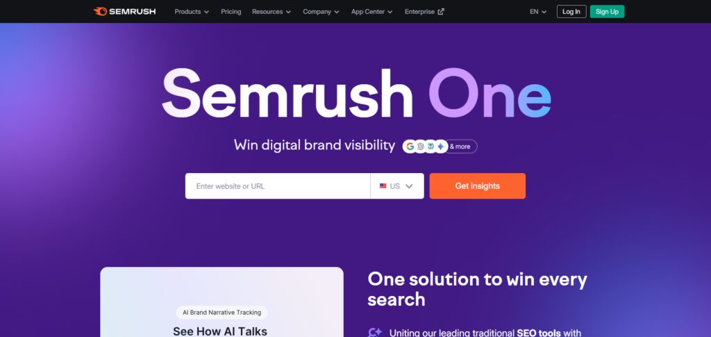 11 Best AI SEO Tools for Finance Bloggers 7 SemRush