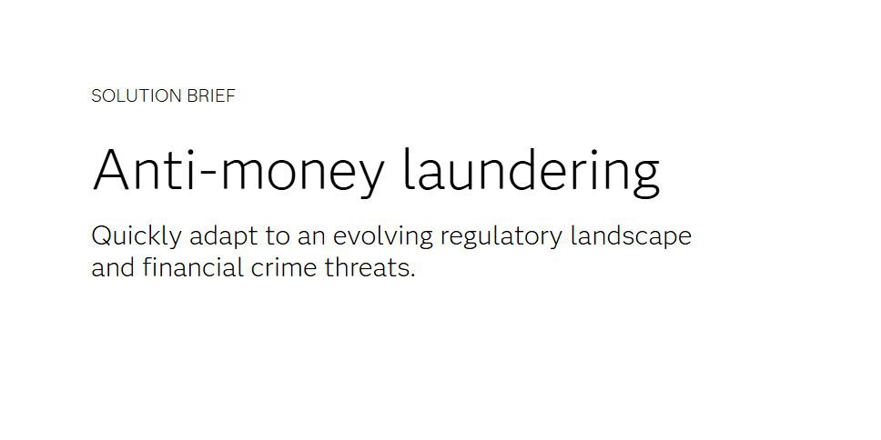 SAS Anti-Money Laundering.