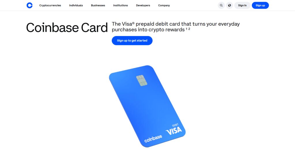 Coinbase Visa Debit Card