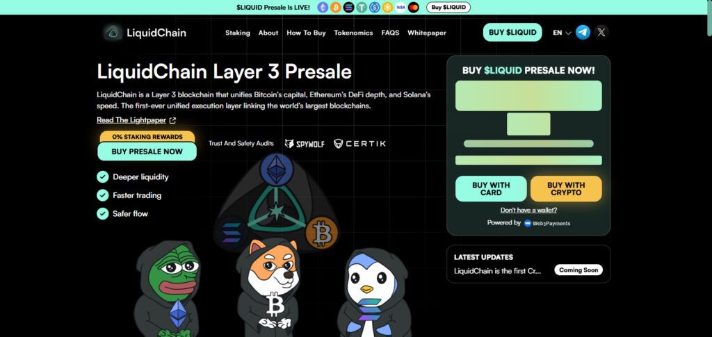 Best Crypto Presales Backed by Strong Teams in 2026 5 LiquidChain (LIQUID)