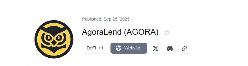 Best Crypto Presales Backed by Strong Teams in 2026 10 AgoraLend (AGORA)