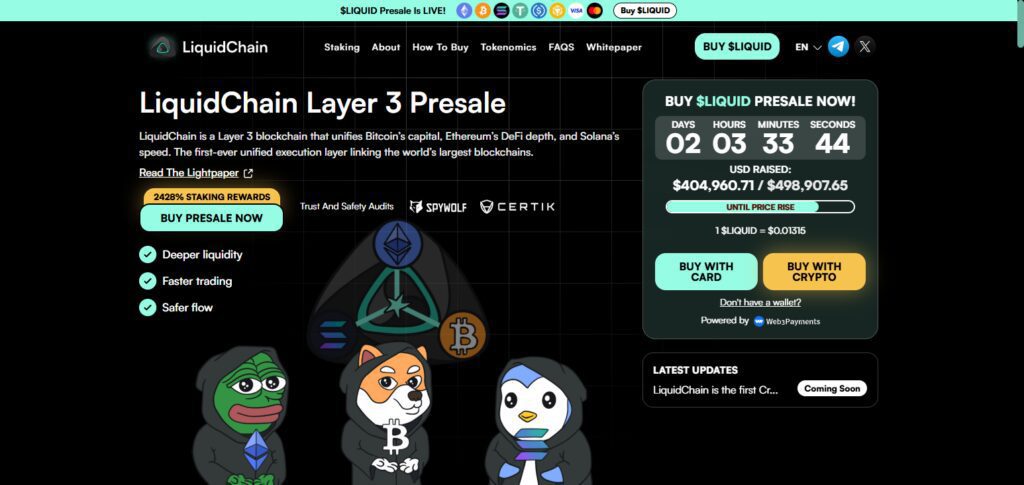 10 Best Crypto Presales with Audit & KYC in 2026 7 LiquidChain (LIQUID)