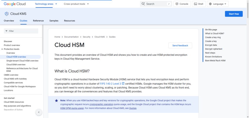 10 Best HSMs for Crypto Startups to Secure Digital Assets 7 Google Cloud HSM