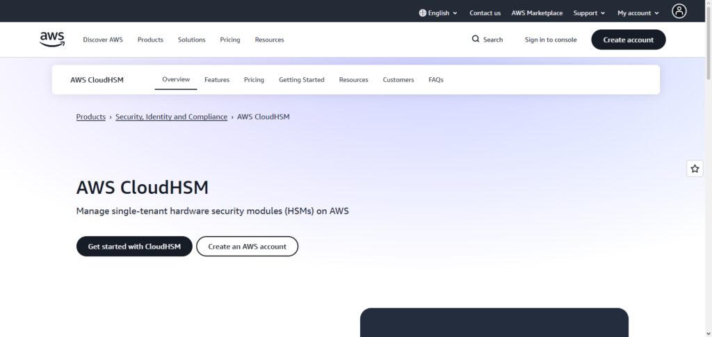 10 Best HSMs for Crypto Startups to Secure Digital Assets 5 AWS CloudHSM