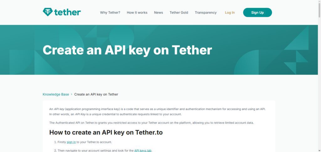 Tether API (USDT)