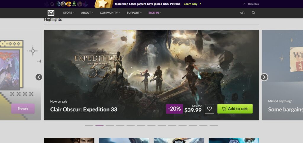  GOG (Good Old Games)