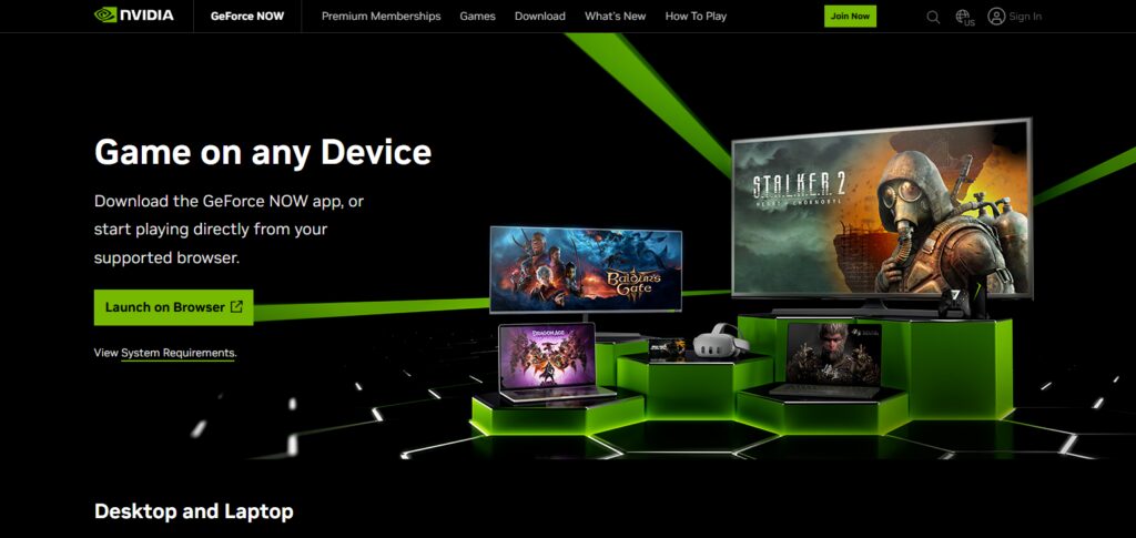 10 Best Game Streaming Platforms in 2026 5 NVIDIA GeForce NOW