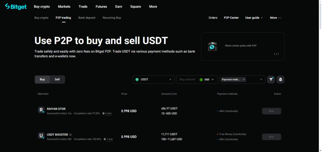 10 Top No-KYC P2P Crypto Exchanges to Consider in 2026 8 Bitget P2P