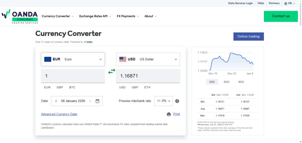 10 Best Forex Brokers for Money Managers in 2026 – Top Regulated Platforms 4 OANDA