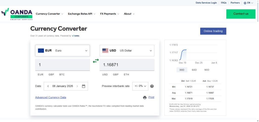 10 Best Forex Brokers with Tier-1 Bank Liquidity 2026 2 OANDA
