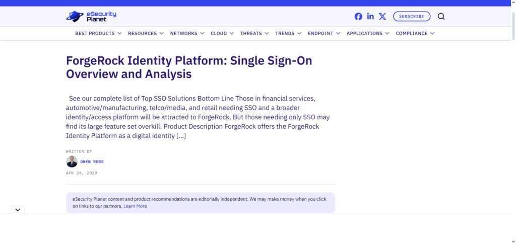 10 Best Identity & Access Management Software in 2026 9 ForgeRock Identity Platform