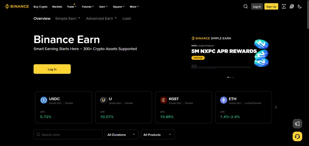 10 Easy-to-Use Crypto Income Tools for Beginners 2 Binance Earn