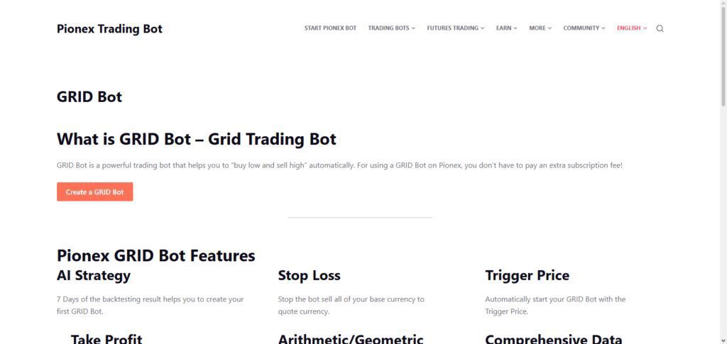 10 AI Tools That Help Recover Losses in Crypto Trading 3 Pionex AI Grid Bot
