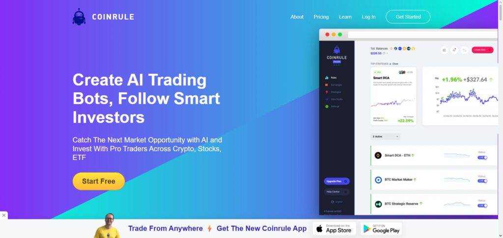 10 No-Code Forex Bot Builders for Easy Trading Wins 11 Coinrule FX Edition