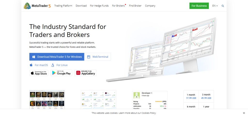 10 No-Code Platforms for Building Your Own Forex Trading Bot 2 MetaTrader 5 Expert Advisor Builder
