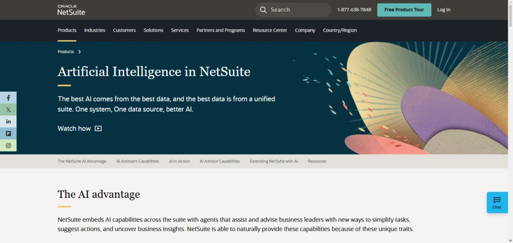 10 Best AI Tools to Manage Business Financial Data 2 Oracle NetSuite AI
