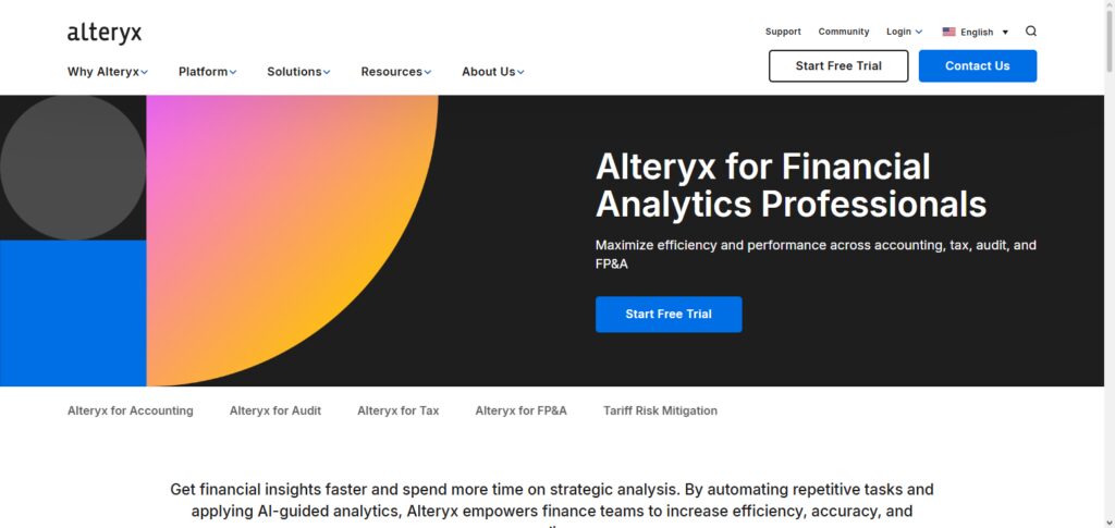 10 Best AI Tools to Manage Business Financial Data 9 Alteryx AutoML Finance Suite