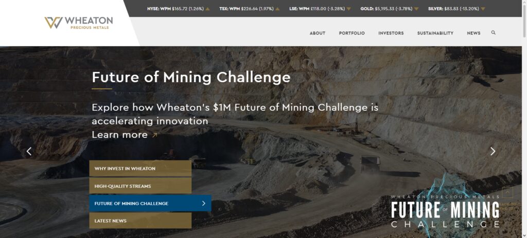 10 Best Silver Mining Stocks to Buy in 2026 2 Wheaton Precious Metals Corp.